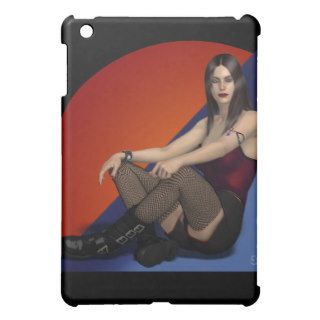Ariana Hot Goth Babe 3d Pinup in Fishnets Cover For The iPad Mini