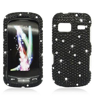 Black Bling Gem Jeweled Crystal Cover Case for LG Rumor Reflex LN272 Xpression C395 Cell Phones & Accessories