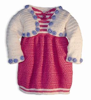 Brite Babies Pretty In Pink Bubble Dress & Shrug Crochet Pattern By The Each