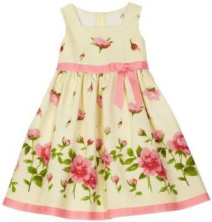 Bonnie Jean Girls 2 6x Toddler Girls Yellow Linen Dress, Yellow, 3 Clothing