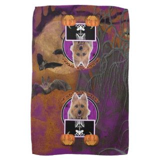 Halloween   Just a Lil Spooky   Australian Terrier Kitchen Towel