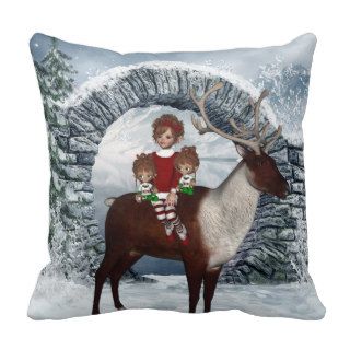 Elf Magic Christmas Pillow