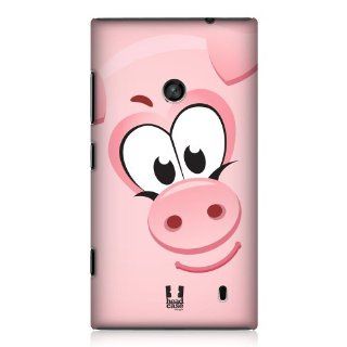 Head Case Designs Pig Square Face Animals Hard Back Case Cover For Nokia Lumia 520 525 Cell Phones & Accessories