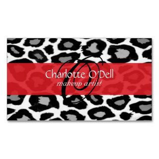 leopard; red business card