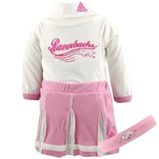 adidas Arkansas Razorbacks Pink Newborn 3 Piece Cheerleader Set Clothing