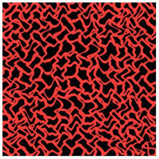 Abstract Graphic Pattern Bright Red and Black. Cut Outs