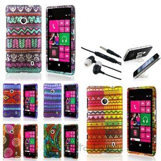 NEW YEAR  Bargain 2014 deal Colors Hard Rubber Case Cover+Headset Headphone+Holder For Nokia Lumia 521 PlEASE CHOOSE 1 COLOR Cell Phones & Accessories