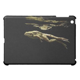 frog swimming in the dark just below the surface case for the iPad mini