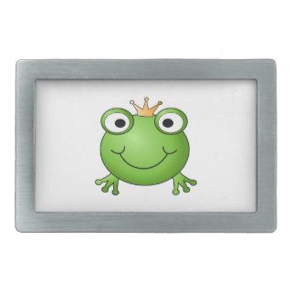 Frog Prince. Happy Frog. Rectangular Belt Buckles