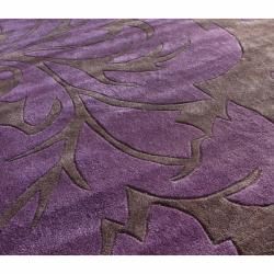 nuLOOM Handmade Pino Purple Floral Fantasy Rug (8'3 x 11') Nuloom 7x9   10x14 Rugs