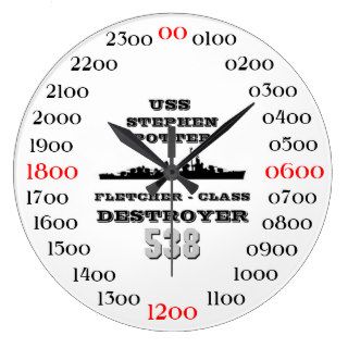 USS Stephen Potter (DD 538) Round Clocks