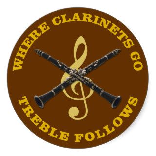 Where Clarinets Go Treble Follows Sticker