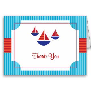 Sail Boat Card Thank You Card or Note Card