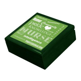 Nurse Pride Attributes Lime Green Keepsake Box