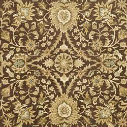 Handmade Kerman Chocolate/ Gold Wool Rug (9'6 x 13'6) Safavieh 7x9   10x14 Rugs