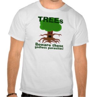 Evil Tree Godless Parasites Design T shirts