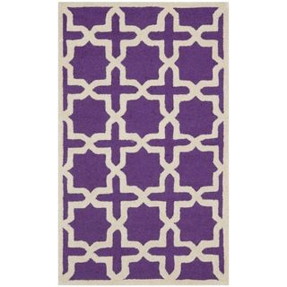 Safavieh Handmade Moroccan Cambridge Purple Wool Rug (2' x 3') Safavieh Accent Rugs