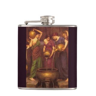 Pre Raphaelite The Danaïdes John W. Waterhouse Hip Flasks