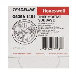 HONEYWELL Q539A1451 THERMOSTAT SUBBASE FOR T87F   Nonprogrammable Household Thermostats  