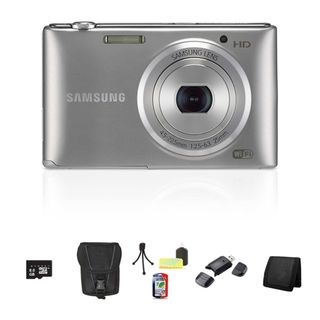 Samsung ST150F Smart 16.2MP Silver Digital Camera 8GB Bundle Samsung Point & Shoot Cameras