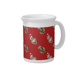 Ginger Cat Christmas Drink Pitchers