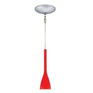 JESCO Lighting Low Voltage Quick Adapt 4.25 in. x 114.5 in. Red Pendant and Canopy Kit KIT QAP237 RD A