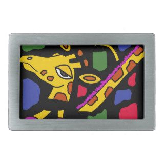 XX  Giraffe Abstract Art Belt Buckles