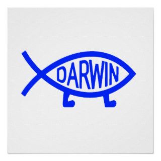 Darwin Fish Blue Print