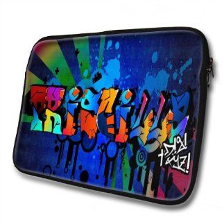 "Graffiti Names" designed for Priscilla, Designer 15''  39x32cm, Black Waterproof Neoprene Zipped Laptop Sleeve / Case / Pouch. Cell Phones & Accessories