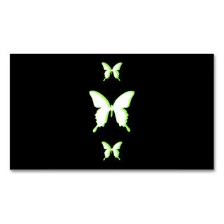 Green Butterfly Cutouts Business Card Templates