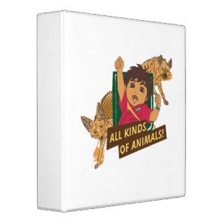 Go Diego Go   All Kinds Of Animals 3 Ring Binders