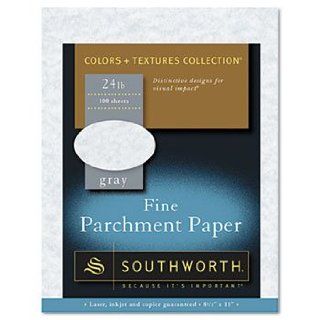 Parchment Specialty Paper, 24 lbs., 8 1/2 x 11, Gray, 100/Box 