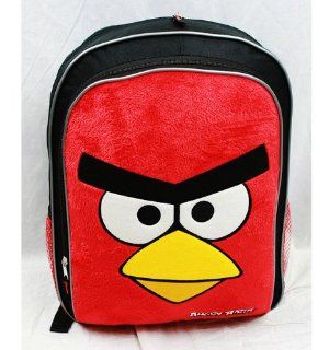 Angry Birds Full Sized Backpack Red Bird with a Fuzzy Front Sports & Outdoors