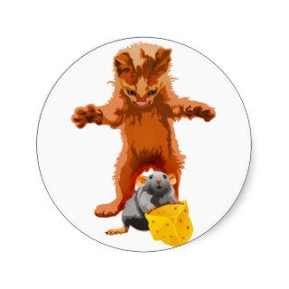 Food Chain   Cat, Mouse & Cheese Sticker