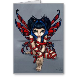 "Red Ribbon Fairy" Greeting Card