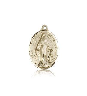 14kt Gold Immaculate Conception Medal Pendant Necklaces Jewelry