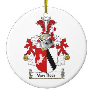 Van Rees Family Crest Christmas Ornaments