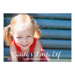 Santa's Little Elf Photo Card
