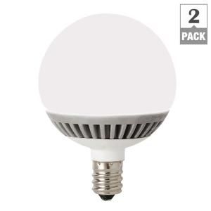 TCP 25W Equivalent Soft White (2700K) G16.5 Dimmable LED Light Bulb (2 Pack) RLDCG164W27KF2