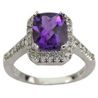 Vintage Amethyst Diamond Ring With 2.38cts Amethyst And Diamonds In PLATINUM Antique Diamond Amethyst Ring   5 Jewelry