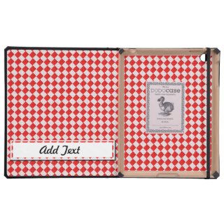 Red Checkered Picnic Tablecloth Background iPad Cases