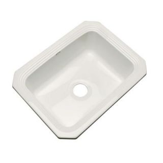 Thermocast Rochester Undermount Acrylic 25x19.5x9 in. 0 Hole Single Bowl Kitchen Sink in Biscuit 25003 UM