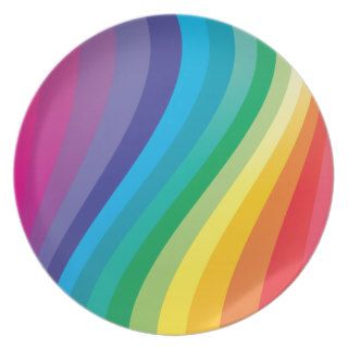 Rainbow design party plates