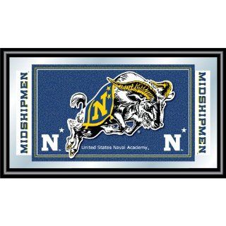NCAA United States Naval Academy Logo and Mascot Framed Mirror  Sports Fan Mirrors  Sports & Outdoors