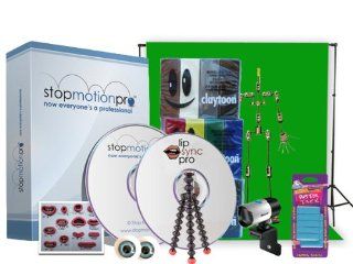 Complete Interactive Claymation Kit   Animation in HD   Stop Motion Pro, Microsoft HD Webcam, Green Screen & More Software