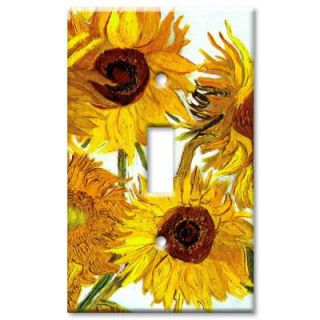 Art Plates Van Gogh Sunflowers   Single Toggle Wall Plate S 336