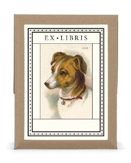 Cavallini & Co. Vintage Dog Ex Libris Bookplate Set  Binder Labels 