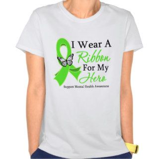 I Wear A Ribbon Hero Mental Health Awareness Tshirt