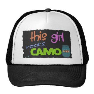 "This girl rocks camo" Mason Jar Gang Mesh Hats