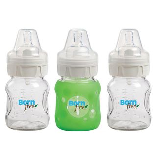 Born Free 5 ounce 3 piece Glass Bottle and Silicone Sleeve Set Born Free Baby Bottles